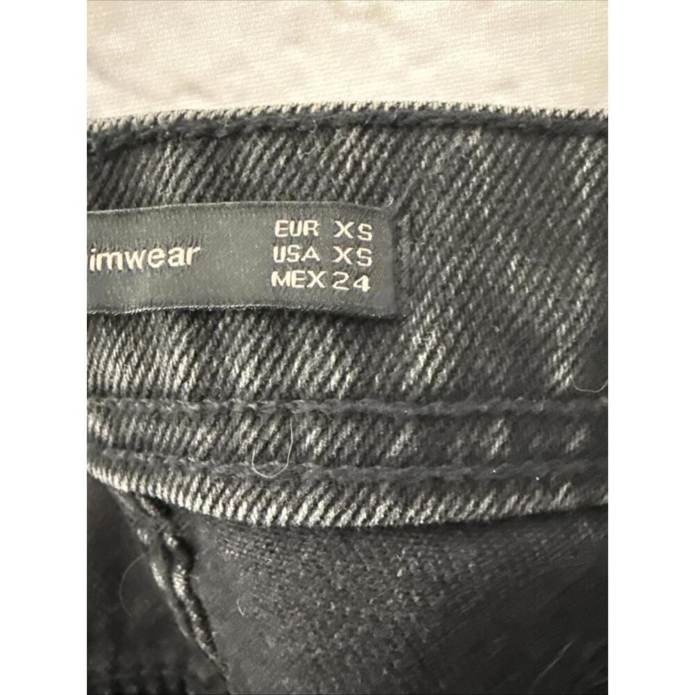 XS Zara Trafaluc Denimwear Black Denim Mini Skirt - Picture 6 of 8